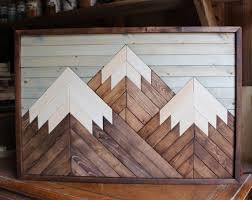 Mountain Wood Art Mountain Range Modern Wood Art Wood Wall Art Mountains Mountain Art Geometric Wood Art Rusti Mountain Wood Art Wood Wall Art Mountain Art Diy