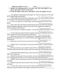In a time when every side seems convinced it has the answers, the atlantic and hbo are p. Romeo Juliet Revision Quiz Activity Worksheet Teaching Resources