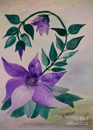 Maybe you would like to learn more about one of these? Clematis Vine Watercolor Painting By Maria Urso