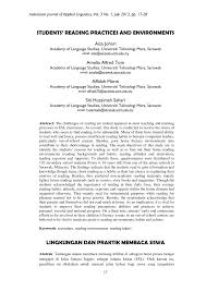 Yuk langsung saja kepoin ulasannya dibawah ini. Pdf Students Reading Practices And Environments