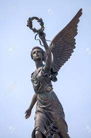 Part Of Monument To The Goddess Of Victory Nike In Kharkov Against Stock Photo Picture And Royalty Free Image Pic 2 Photo Libre Image Libre De Droit Photos