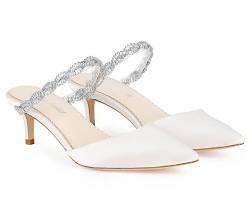 Image of Mules low heel wedding shoes
