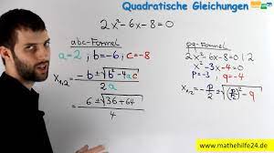 Zb ax²+bx=0 (wird c also 0 benutzt oder ausgelassen?) Quadratische Gleichungen Losen Pq Formel Oder Abc Formel Mitternachtsformel Anwenden Youtube