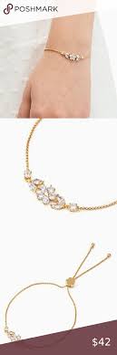 Nwt Kate Spade Gleaming Gardenia Flower Cz Slider Kate Spade Jewelry Bracelets Womens Jewelry Bracelets Kate Spade