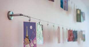 curtain wire dignitit علاقه من ايكيا تحصلونها صوب الستائر استخدمتها لتعليق رسومات اطفالي في غرفه الالعاب craft room craft room organization room organization