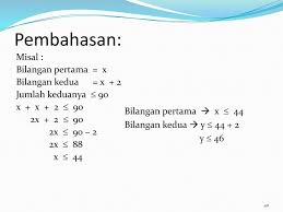 Simpan dua bilangan di bawahnya. Persamaan Dan Pertidaksamaan Ppt Download