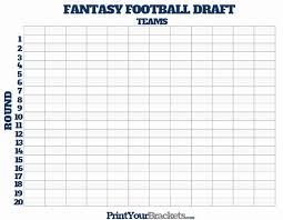 30 Fantasy Football Draft Template Pryncepality