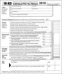 W-K9 Pet Tax Return