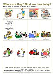 House Where Are They What Are They Doing English Teaching Materials Foreign Language Teaching Teaching English