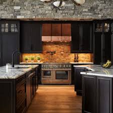 Try a big dose of color with painted cabinetry, or layer in small touches with fun accessories. 75 Beautiful Kitchen With Black Cabinets And Orange Backsplash Pictures Ideas June 2021 Houzz
