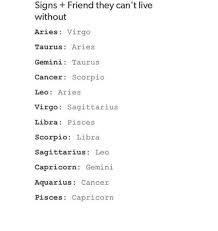 Compared to other zodiac signs, cancers can be more. Zodiac Signs On Twitter Signs Friend They Can T Live Without D Tagged Your Friends Now Http T Co Nkoja7cyan