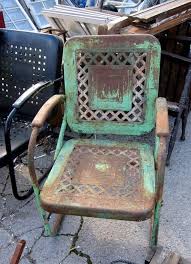 Set of 4 vintage metal garden chairs design market. Junk Find Vintage Metal Lawn Chair With A Lot Of Patina