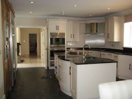 painted kitchen with american black