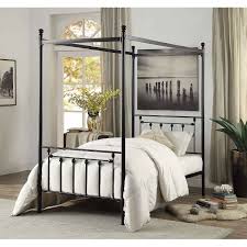 Check spelling or type a new query. Twin Size Sturdy Metal Canopy Bed Frame In Black Metal Finish Fastfurnishings Com