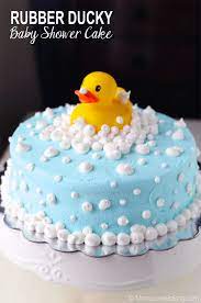 Diapers are a perfect baby shower gift, and a diaper cake is the most fun way to present them. Rubber Ducky Baby Shower Cake Mom Loves Baking