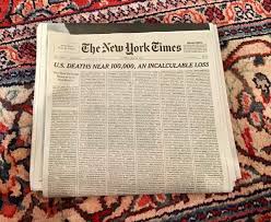 The new york times has put together a powerful tribute in memory of the thousands in the united states who have lost their lives to the novel coronavirus. They Were Us The New York Times Devotes Its Sunday Front Page To Covid 19 Deaths Arkansas Times