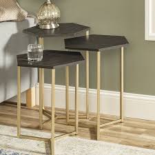 Labounty 3 Piece Nesting Tables In 2020 Nesting Tables Modern Side Table End Tables