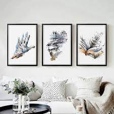 Line art, hiasan dinding ruang tamu minimalis. Lukisan Dinding Ini Mampu Permanis Berbagai Ruangan Di Rumah Anda