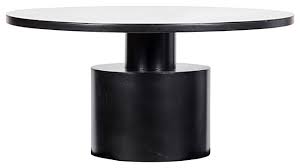 Lowest price of the summer season! 59 W Martha Dining Table Modern Black Metal Round Pedestal Base Contemporary Industrial Dining Tables By Noble Origins Llc Houzz
