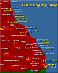 Qld East Coast Map Queensland Coast Map