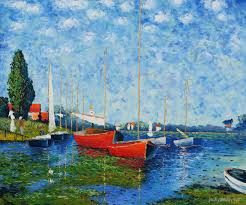 Red Boats At Argenteuil By Claude Monet Claude Monet Paintings Claude Monet Claude Monet Art