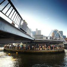 Ponyfish Island Bar Restaurant In The Yarra River Melbourne Melbourne Trip Pedestrian Bridge Float Trip