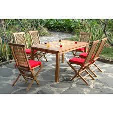 Outdoor Anderson Teak Bristol Patio Dining Set Linen Antique Beige Patio Dining Set Garden Patio Furniture Patio Decor
