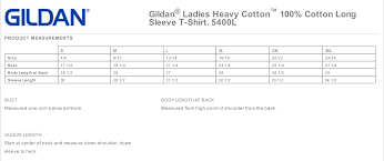 Gildan T Shirt Measurement Chart Rldm