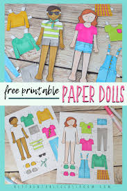 Printables4kids free coloring pages word search puzzles and. Printable Paper Doll Templates Color And Play The Kitchen Table Classroom