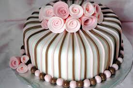 Creative Birthday Cake Designs For Adults Pink And Brown Fondant Cake Creative Birthday Cakes Cake Cake Decorating