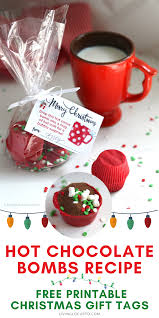 Hot Chocolate Bombs Recipe With Free Printable Gift Tags Recipe Hot Chocolate Gifts Christmas Hot Chocolate Hot Chocolate Cocoa