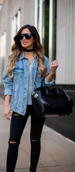 Denim Jacket Outfit Ideas 2019 For Ladies To Wear In Winter Styledme Fashion Outfits Stylish Denim