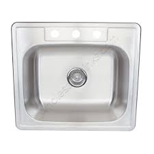 stainless steel overmount sink single