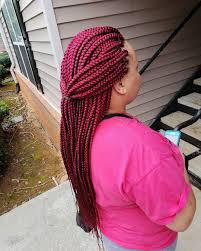 Medium Black And Burgundy Braids Galiastouch On Instagram Medium Burgundy Box Braids Boxbraids Mediumboxbraids Burgundyboxbraids Burgundy Box Braids Medium Box Braids Box Braids Styling
