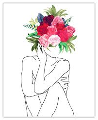 Maybe you would like to learn more about one of these? Amazon Com Abstract Flower Head Woman Line Figure Wall Art Print Unique Room Decor 8x10 Unframed Picture Great Gift Idea Under 15 Handmade