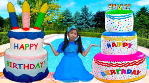 Happy Birthday Activities For Kids Giant Happy Birthday Cakes Toys Wendy Pretend Play Surprise Party Kids Toy Youtube Birthday Surprise Party Happy Birthday Cakes Birthday