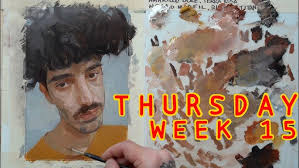 Thursday, Week 14: Edwin Dickinson -Black and White to Color using Acryla  Gouache (16/04/2020)