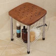 Its sliding design provides a safe way to get into the shower while drastically reducing the risk of falls. The Better Teak Shower Stool Hammacher Schlemmer