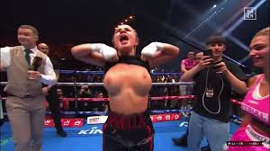 Flashing tits after boxing match win - Porn GIF
