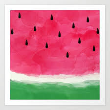 Watermelon Abstract Art Print By Orara Studio X Small In 2020 Simple Canvas Paintings Easy Canvas Art Canvas Art Painting