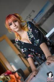 Monokichan, dyed hair, Suicide Girls, women, model, women indoors,  cleavage, HD phone wallpaper | Peakpx