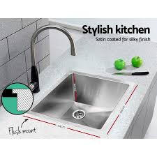 A kitchen sink strainer is a great thing to add to your kitchen sink. Cefito Kitchen Sink Stainless Steel Sink 440 X 440mm Buy Kitchen Sinks 9350062036846