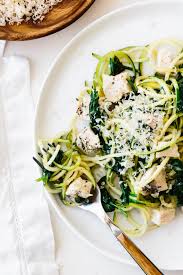 Maybe you would like to learn more about one of these? Zucchini Noodles With Chicken Spinach And Parmesan Downshiftology