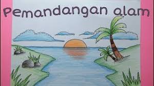 Walaupun begitu, kamu tetap bisa mengenalkan cara panen tradisional ini kepada ananda lho. Cara Menggambar Pemandangan Pantai Gambar Pemandangan Mudah