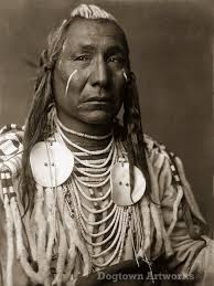 Red Wing, grote gerestaureerde vintage Indiaanse foto herdruk van Crow  Warrior Chief