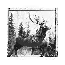 Black And White Deer Canvas Vintage Look Stag In Black And White Deer Animal Canvas Print Zazzle Com Animal Canvas Wrapped Canvas Art Black And White