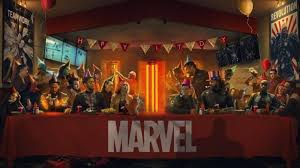 Avengers Party Table Funny Meeting Backgrounds These dreamlike powerpoint images for microsoft teams add flair when you work. avengers party table funny meeting