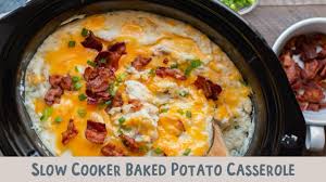 Cook for 45 minutes at 400 degrees f, cook for 60 minutes at 350 degrees f, or cook for 90 minutes at 325 degrees f. Slow Cooker Baked Potato Casserole The Magical Slow Cooker