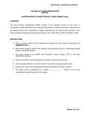 A assive gratitude also would be given to our lecturer sir mohd najmie osman and his thoughtfulness in guiding us toward the process of completion of this case study. Ent600 Npd Guidelines Template 2018 Docx Npd Ent600 Guidelines Template Technology Entrepreneurship Ent600 Written Report On New Product Course Hero