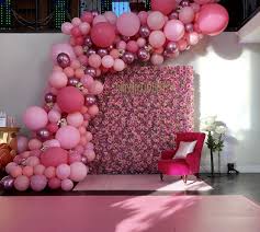 Floral Wall With Balloons 21st Birthday Decorations Balloon Garland Birthday Party Decorations